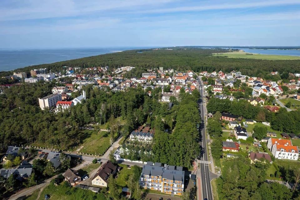 A bird's eye view of the area.