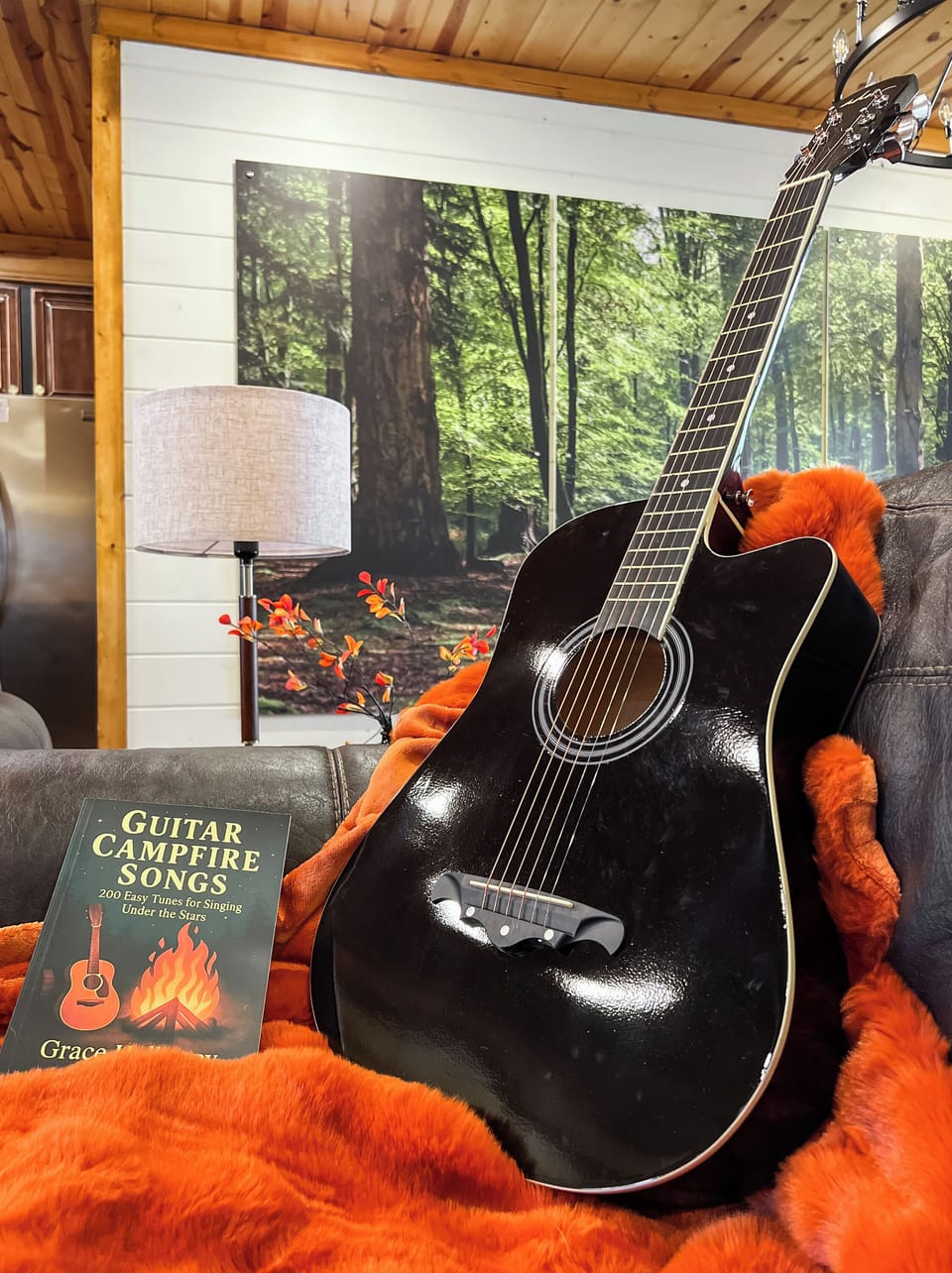 Fill the cabin with music and laughter or host an impromptu fireside singalong.