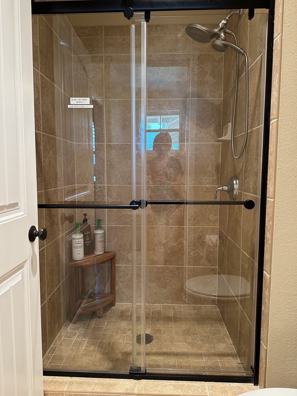 Sliding doors to Master Shower. Easy access.