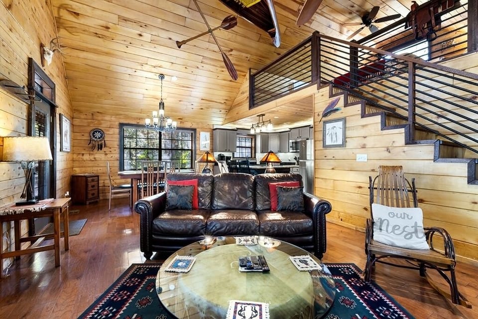 Living area open to dining area