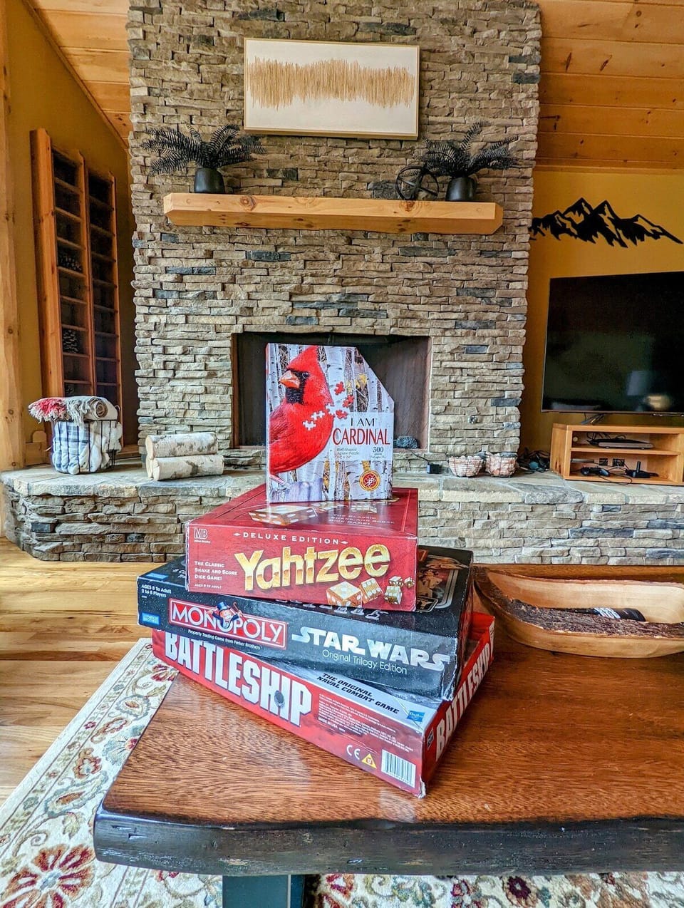 [Living Room] Connect with others by playing some board games or puzzles. Or enjoy streaming your favorite shows and movies with a free access to Hulu, Disney+, ESPN+, Peacock, and Tubi. Bring your login info if you want to watch Netflix.