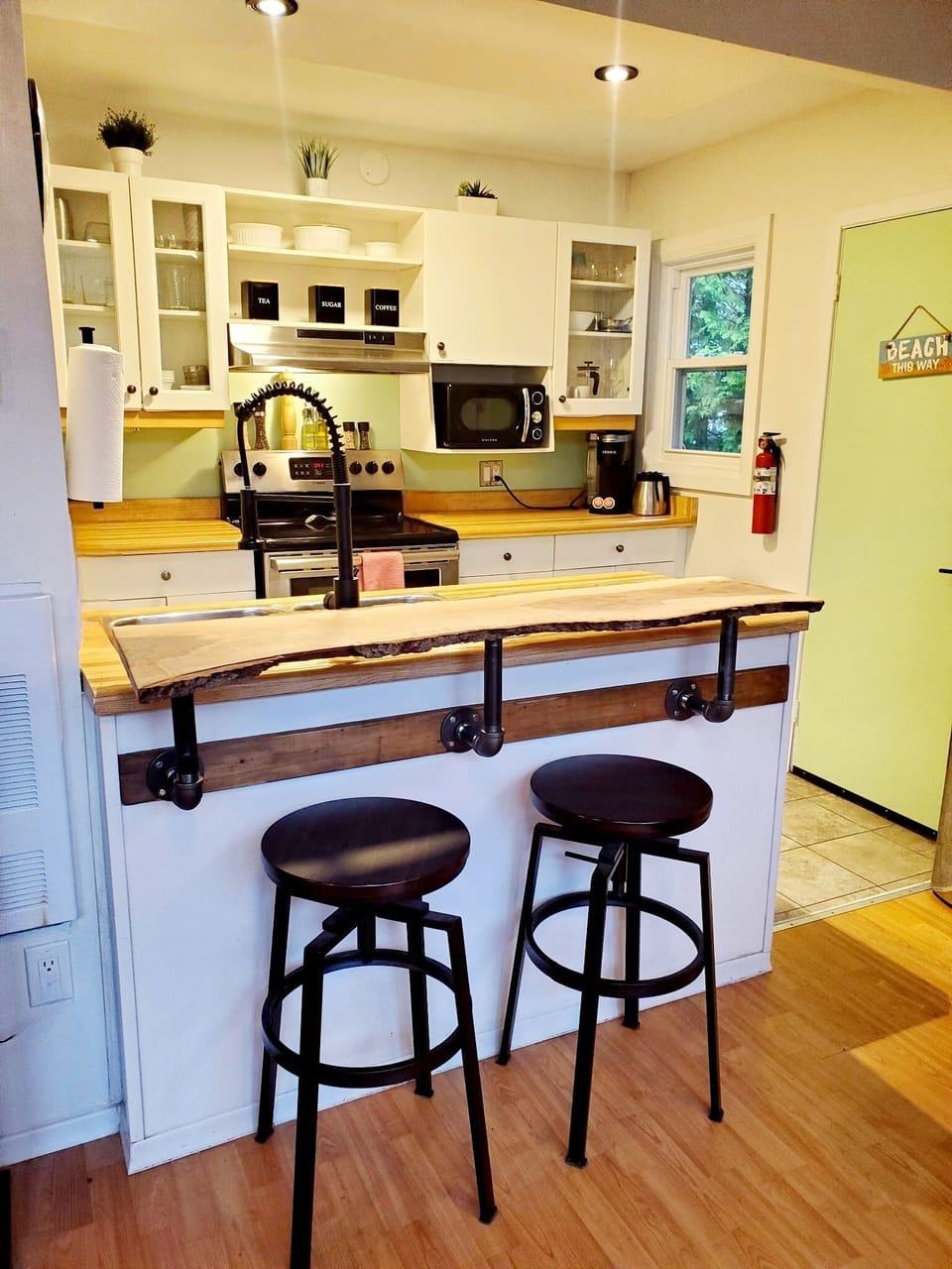 live edge breakfast bar