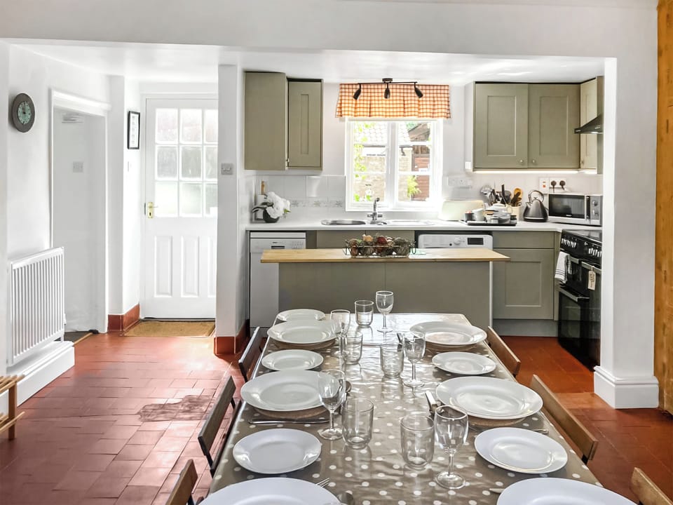 Dining area in large kitchen | Horseshoe Cottage, Nordham, near Beverley