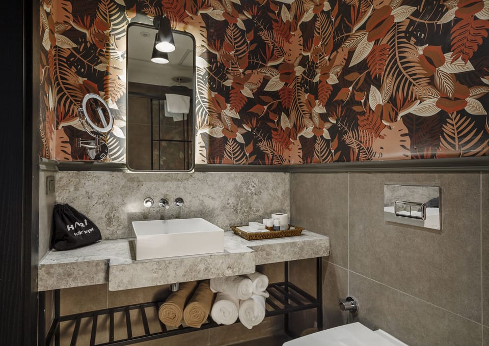 Shower, free toiletries, hair dryer, bathrobes