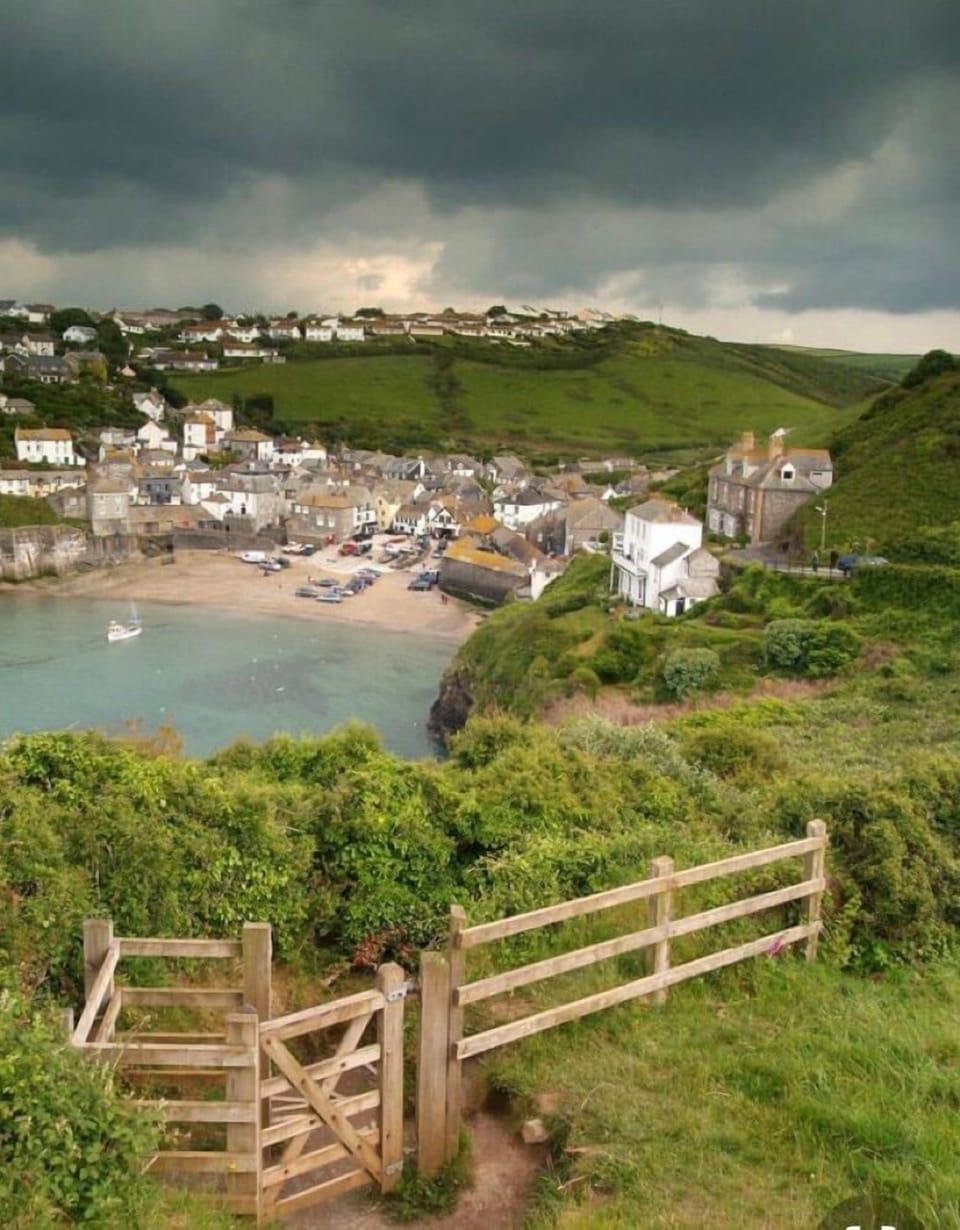 Best views of the village are obtained by walking up the cliff path