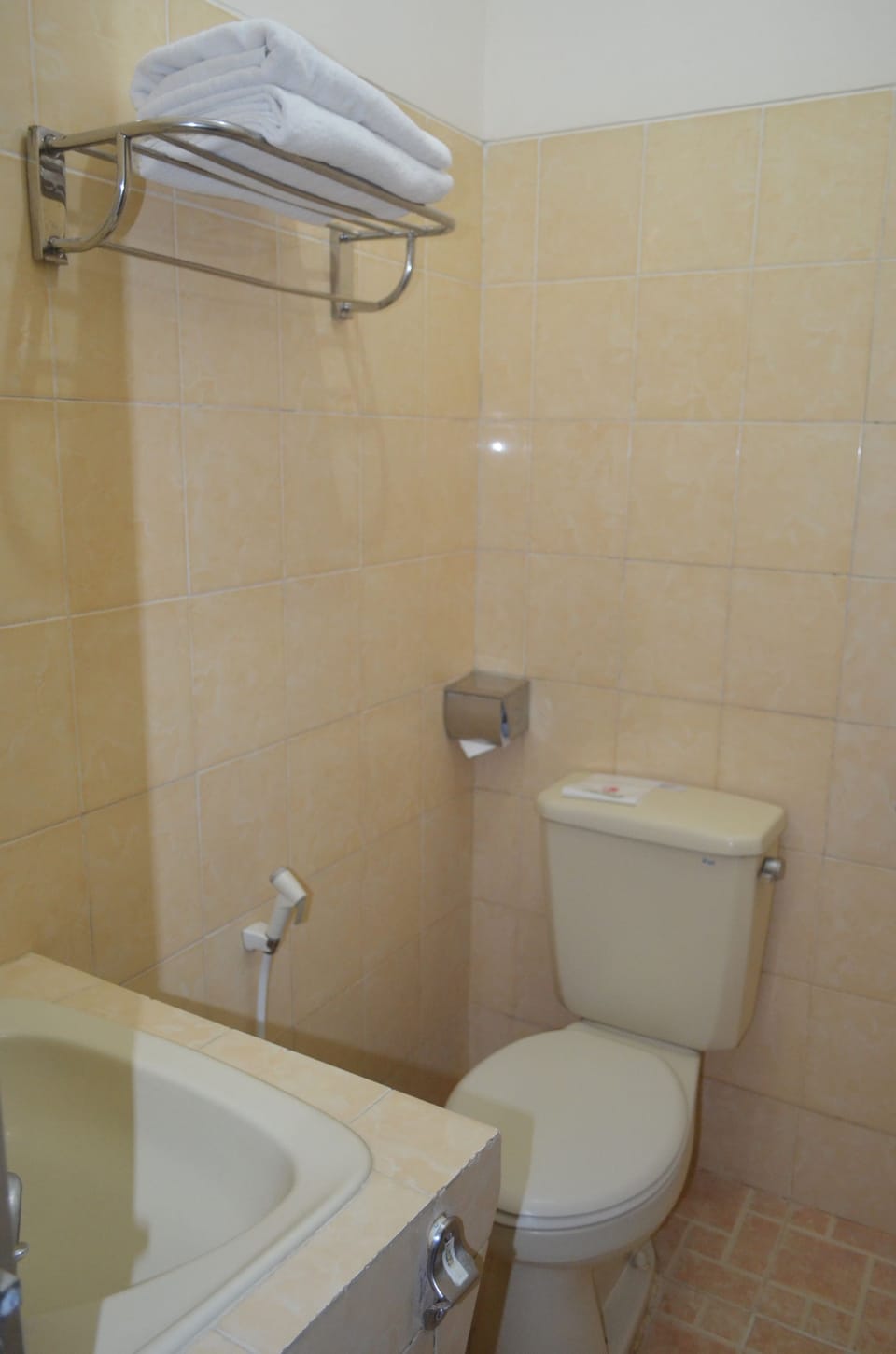 Shower, free toiletries, hair dryer, slippers