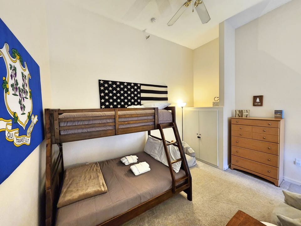 Twin over double bunk bed