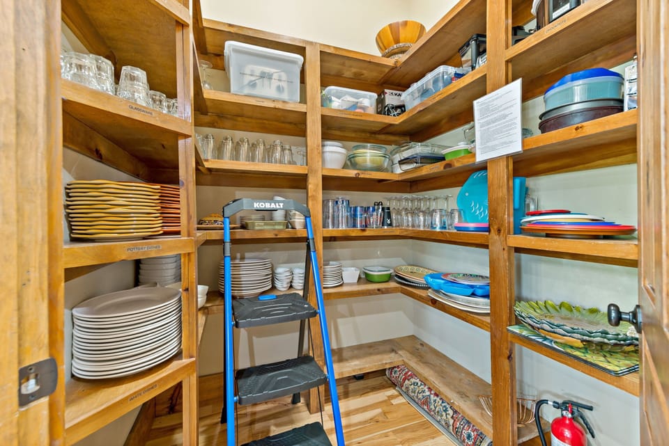 Spacious walk-in pantry