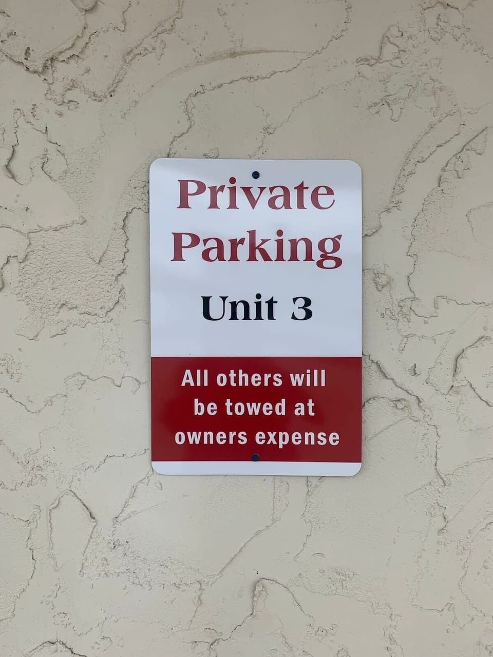 Each Unit has ONE parking spot 