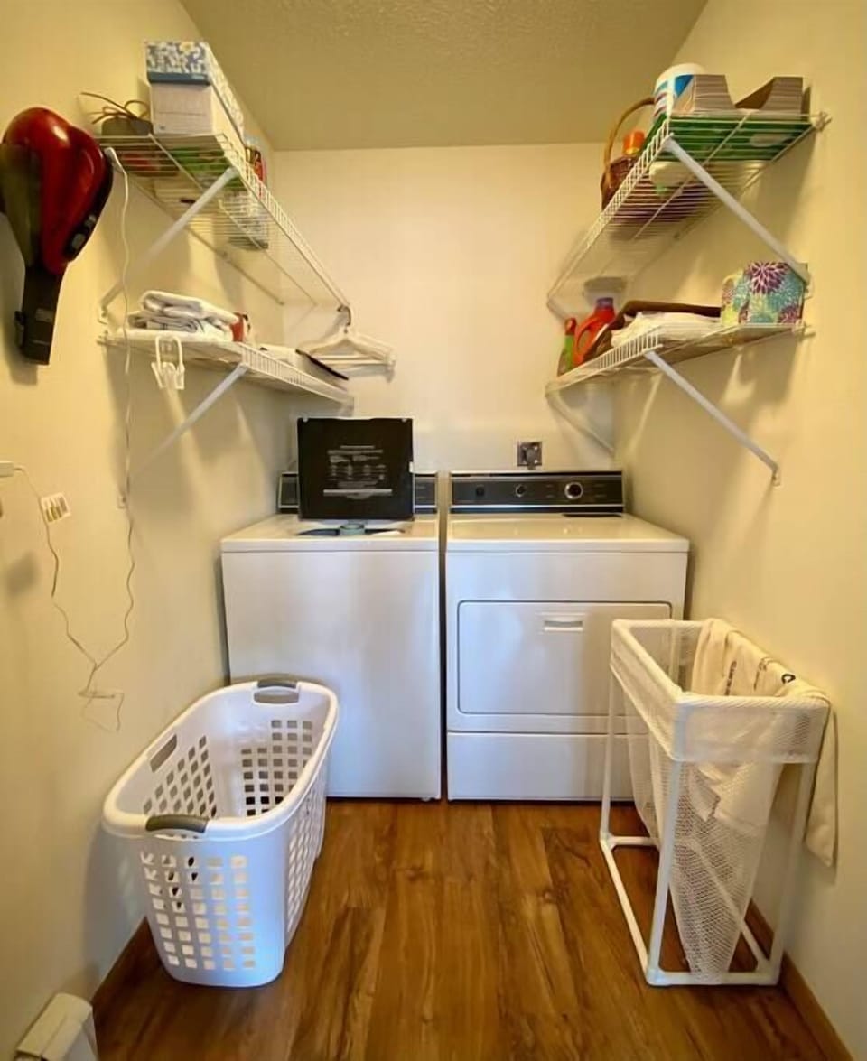 Main level laundry just off the kitchen.