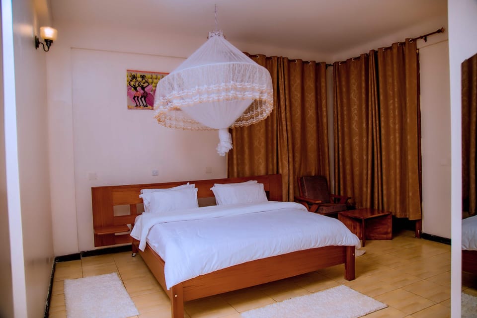 Premium bedding, memory foam beds, desk, blackout drapes