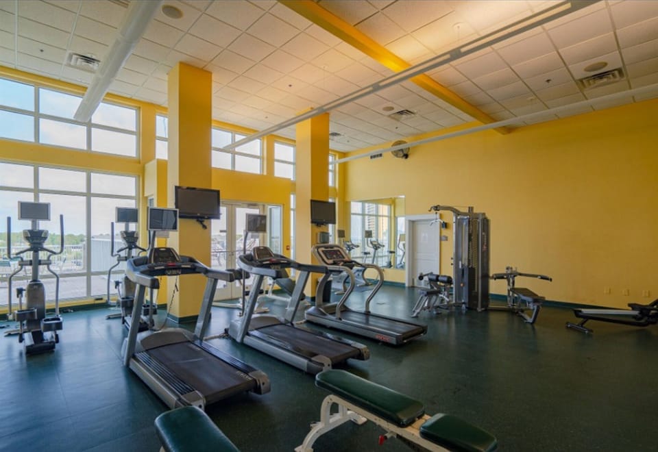 Stay active during your getaway in this bright, modern fitness center with cardio equipment and strength training machines.