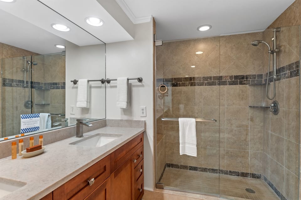 Walk-in shower- master bathroom