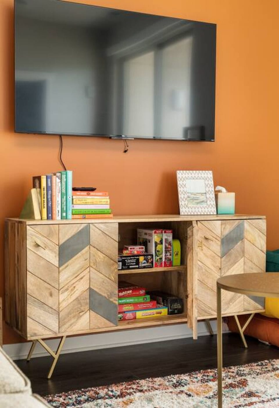 Elegant decor with entertainment vibes 📺✨