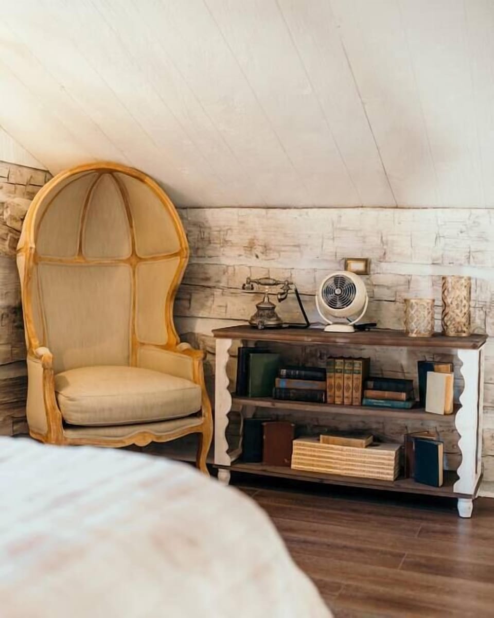 Loft sitting and reading area