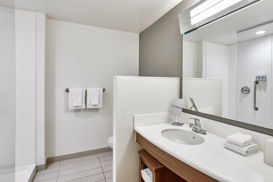 Free toiletries, hair dryer, towels