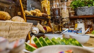 Daily buffet breakfast for a fee