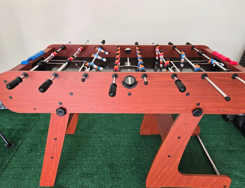 This full size foosball table will keep kids (& kids-at-heart) entertained.