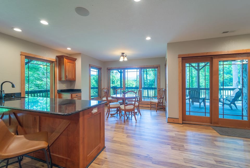 Basement Wet Bar and dining table