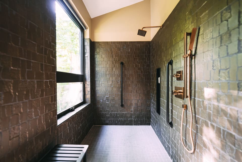 The accessible wet room doesn't sacrifice design for function