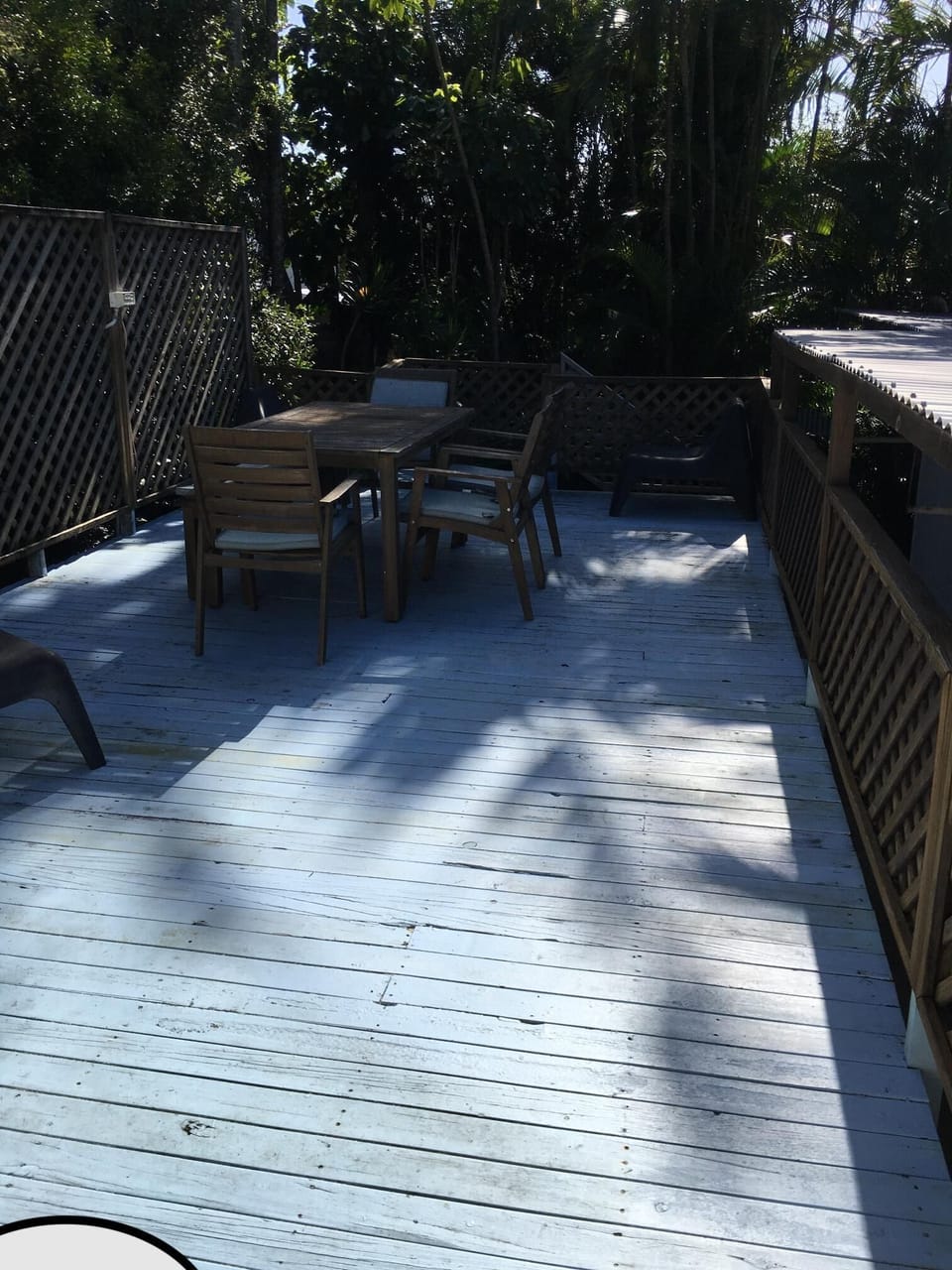 back deck/patio uncovered