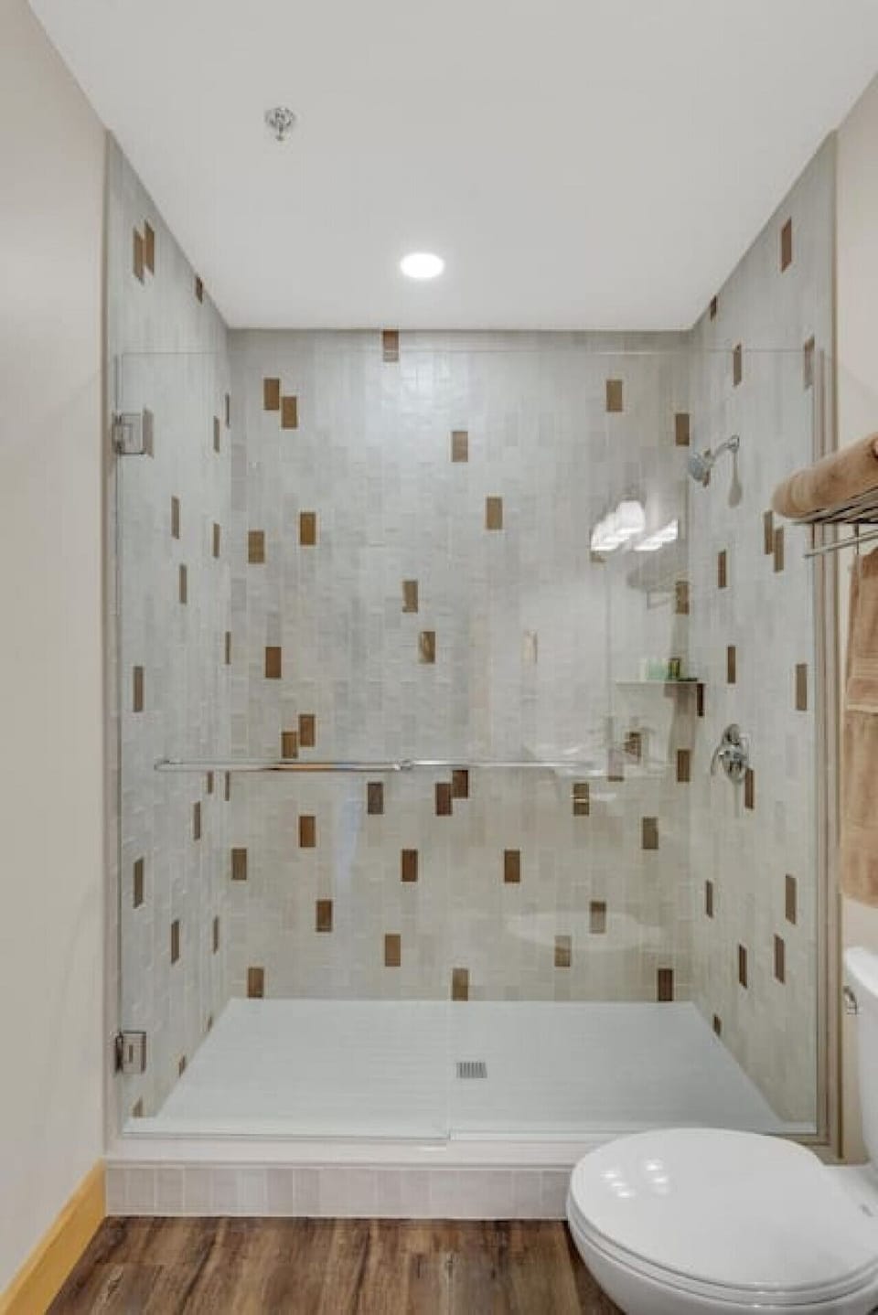Guests absolutely love our oversized tile shower! We provide all the toiletries you need, and if you need anything else, just ask us.