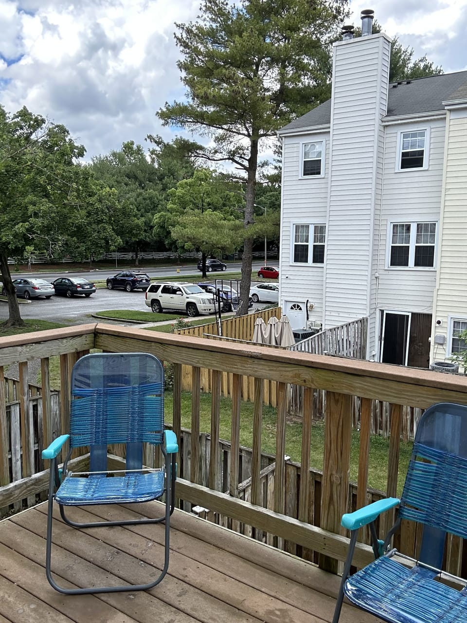 Stunning view off the deck leading from the living room