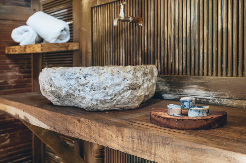 Panoramic Cabin | Bathroom | Shower, free toiletries, towels, soap
