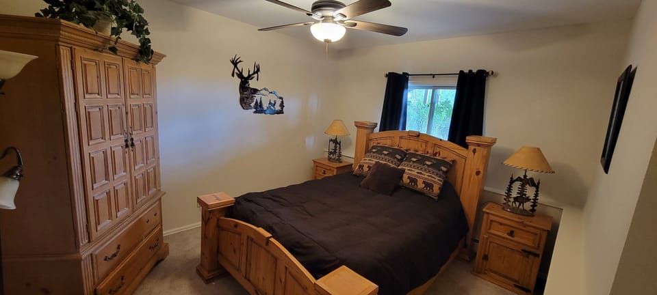 Warm rustic charm fills the space. 