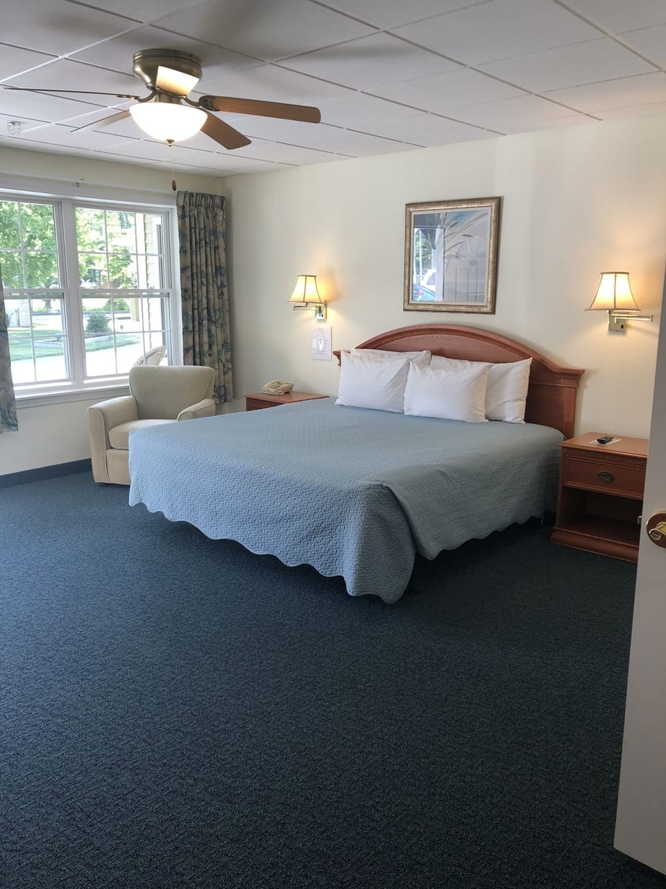Blackout drapes, iron/ironing board, free WiFi, bed sheets