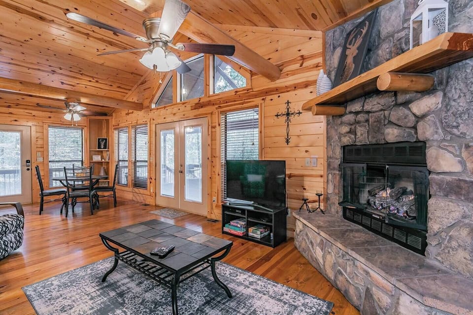 Enjoy TV entertainment by the fire on those cold nights!