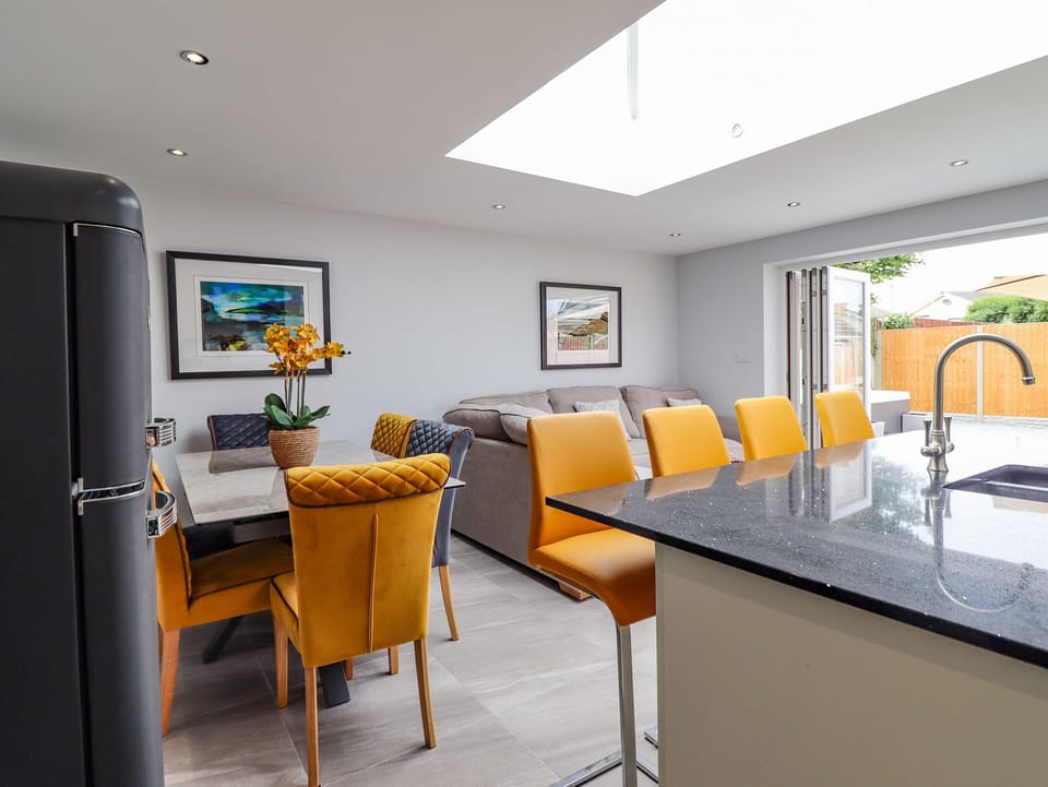 Fridge, dishwasher, electric kettle, toaster