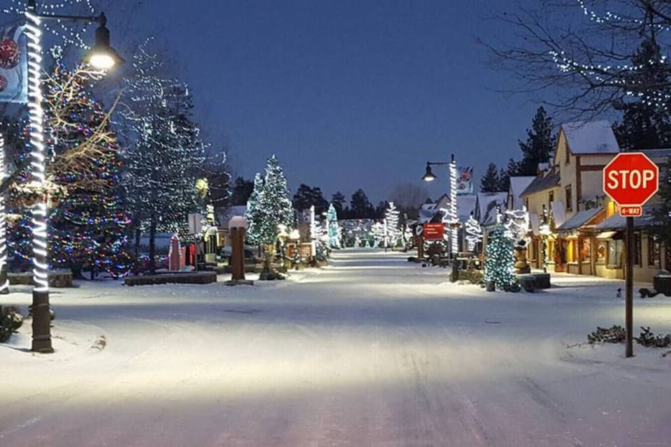 Magical night in Big Bear Lake Village