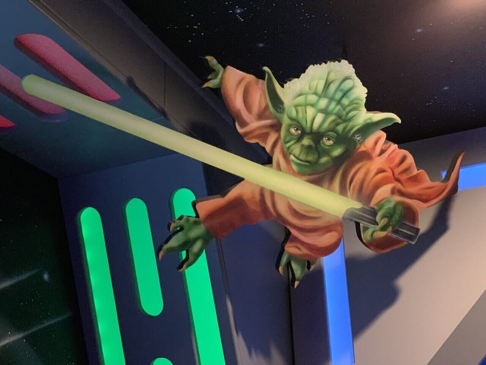 Master Yoda coming to fight Darth Vader!