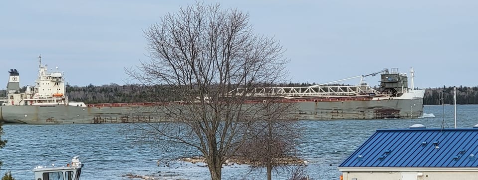 Passing Freighter, view from porch