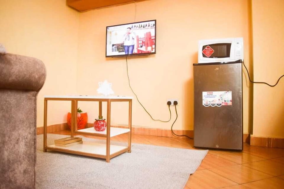 Business Apartment | Living area | 24-inch LCD TV with cable channels, TV