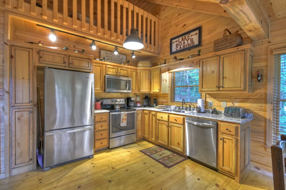 Kitchen Area - Lakeside Hideaway - North Ga Cabin Rental