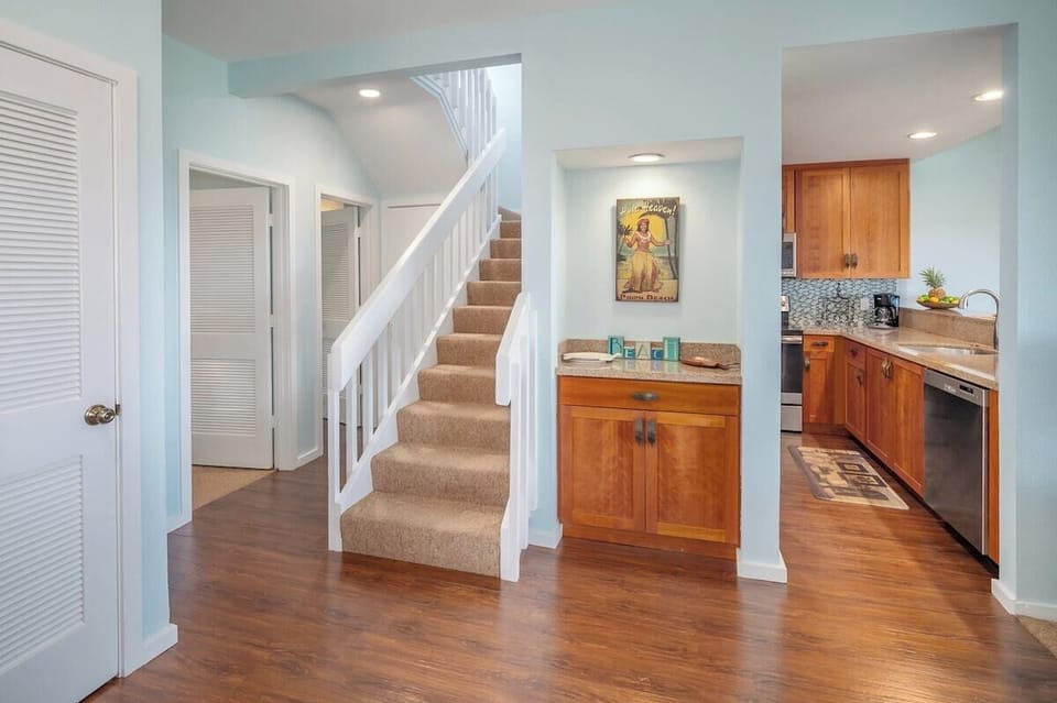 Poipu Sands 321 Entry and Stairwell to Master Suite