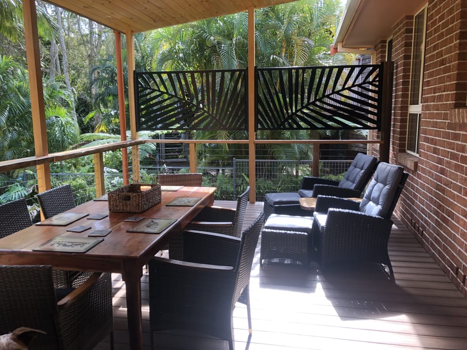 Covered deck -enjoy the outside area