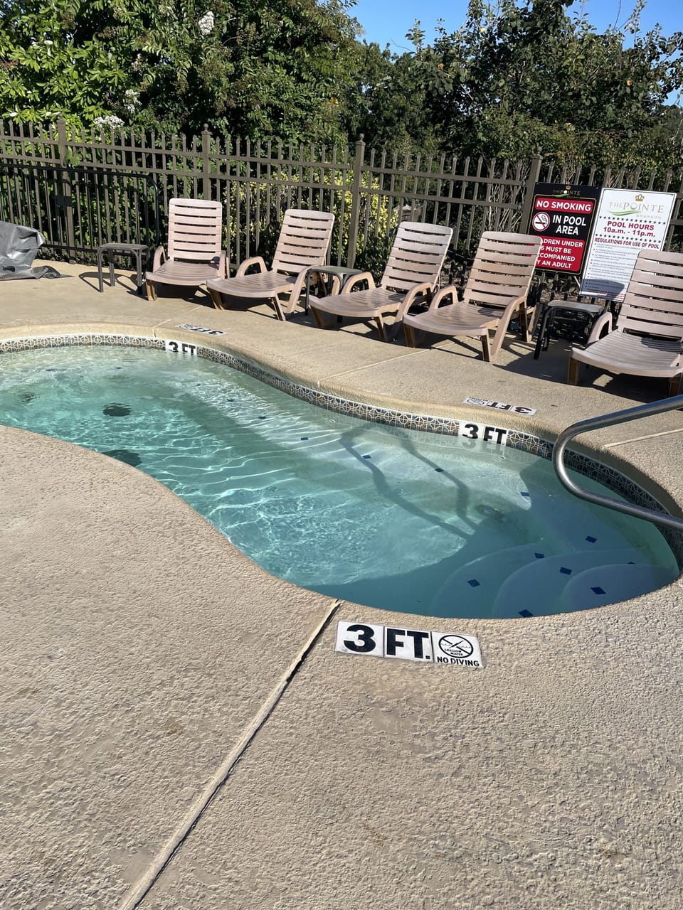 Hot tub is open all year.