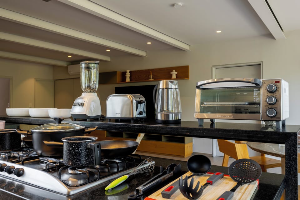 Fully stocked kitchen for your convenience.
