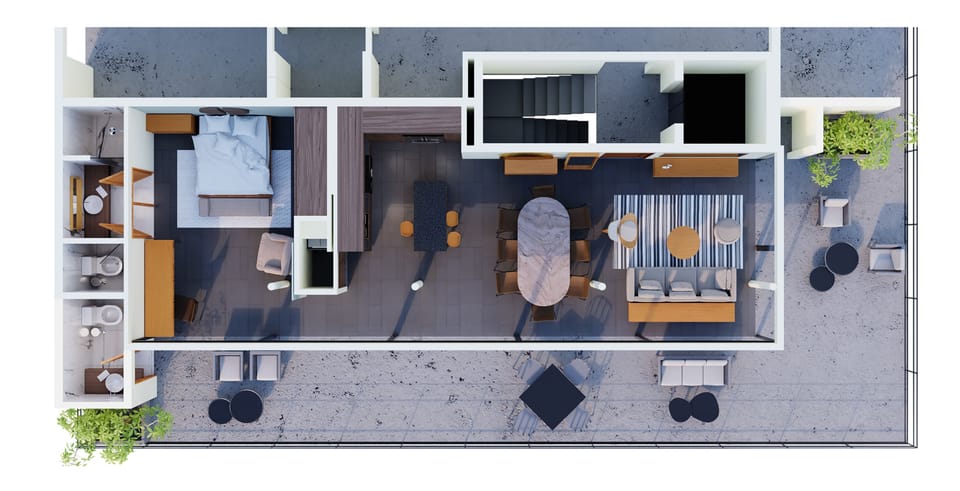 Spacious layout for your relaxation.


