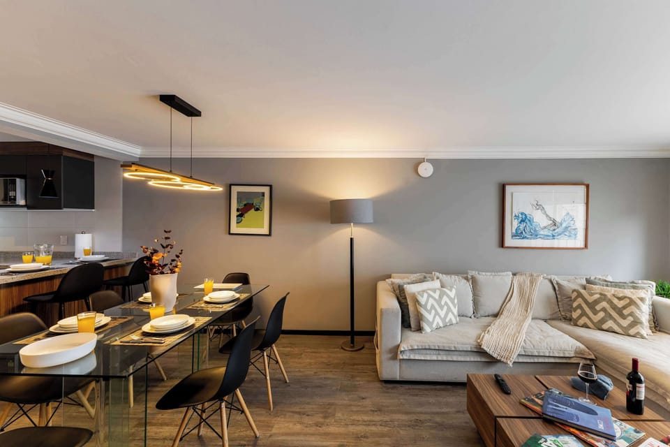 Comfort meets convenience in this lounge.



