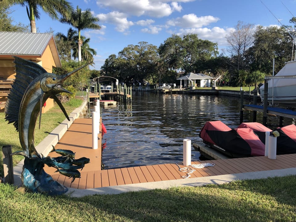 Canal view - ample area to dock your boat!