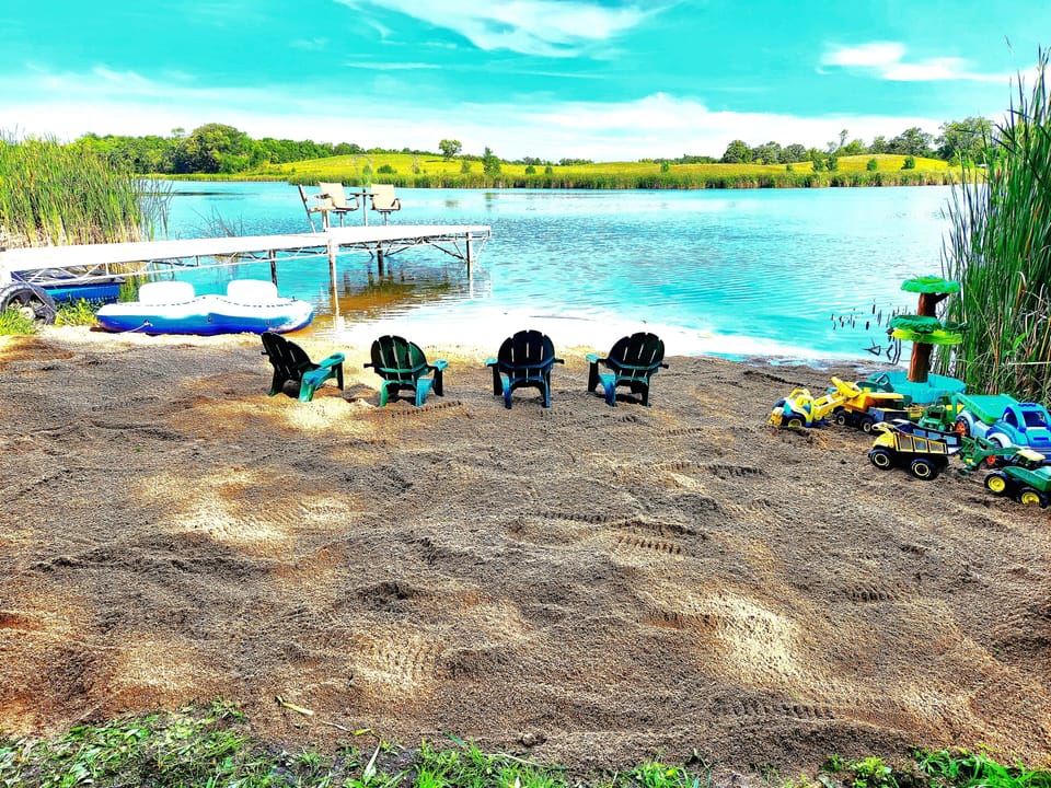  swimming area.  Vacation with toes in the sand of your own private beach. 