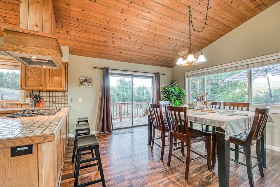 dining room and counter