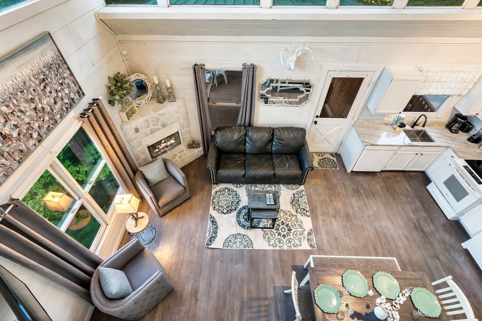 View from the loft. Queen pull-out sofa.