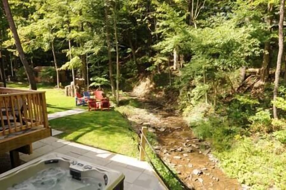 Creek view from hot tub