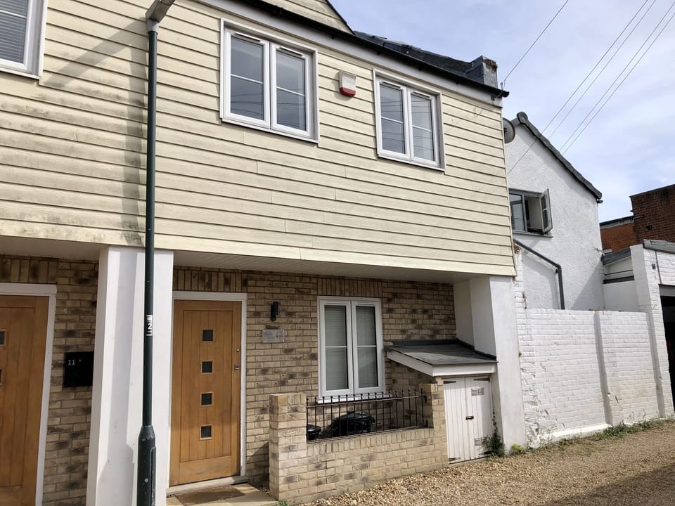 Located in a quiet lane, just off trendy Southbourne High Street