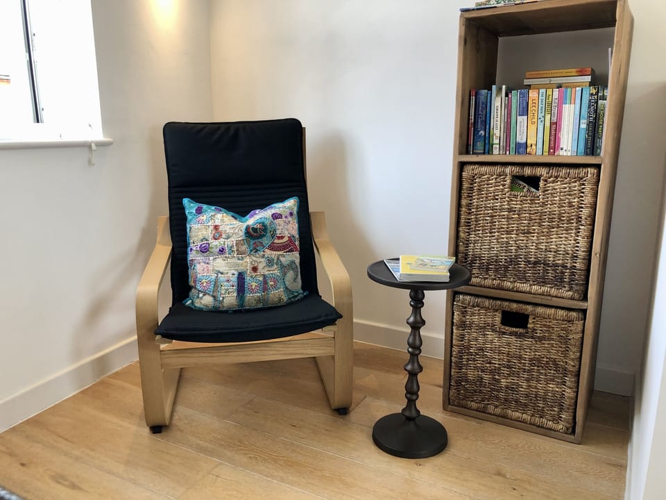 Cosy reading corner. Feel free to take or leave a book
